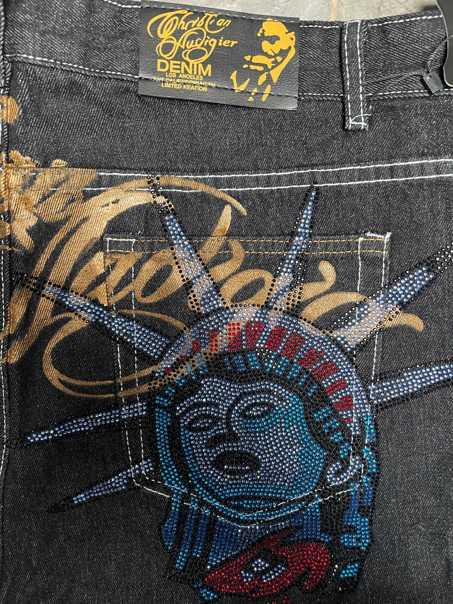 Chris. Aud. Liberty Jeans *rhinestone*