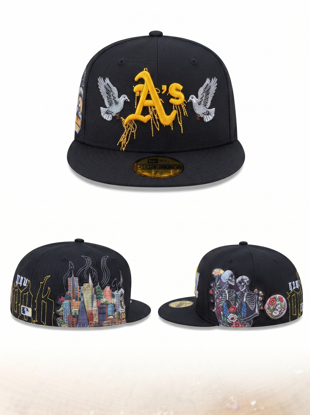 New Era 59FIFTY z limitované edice Oakland Athletics x NZMU City of Angels
