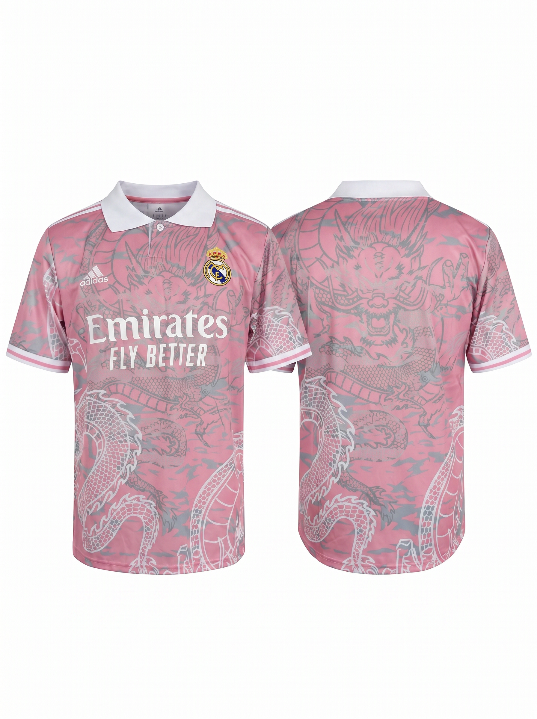 Real Madrid Adidas polo pink dragon dres