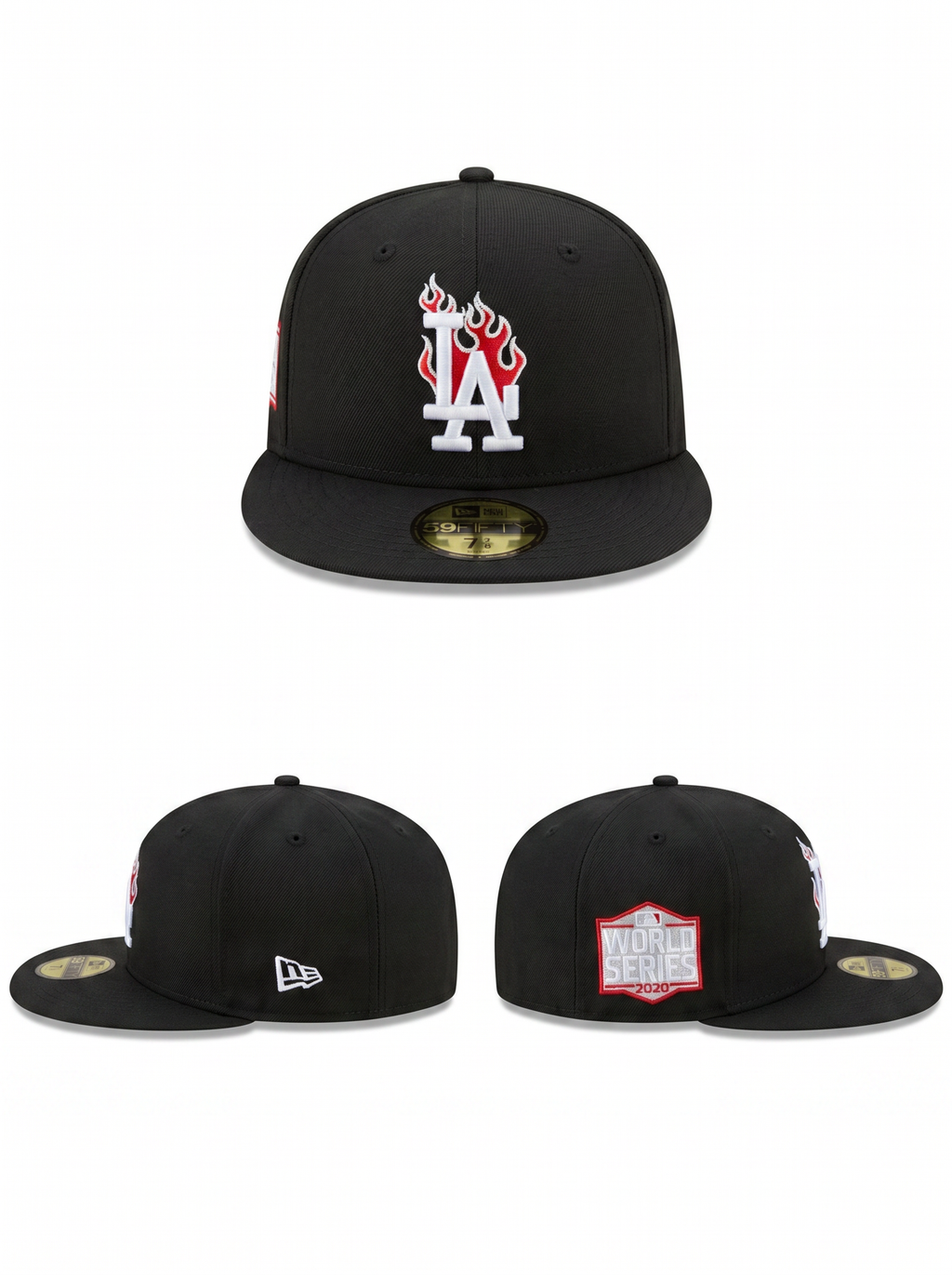 New Era 59Fifty Red Flame Los Angeles Dodgers World Series 2020