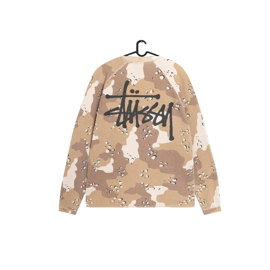 Stussy Raglan Thermal Long-Sleeve Crew 'Desert Camo'