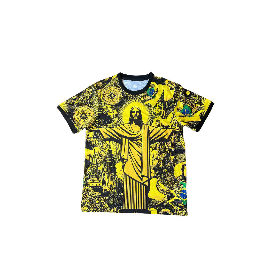 Brazil Jesus yellow dres