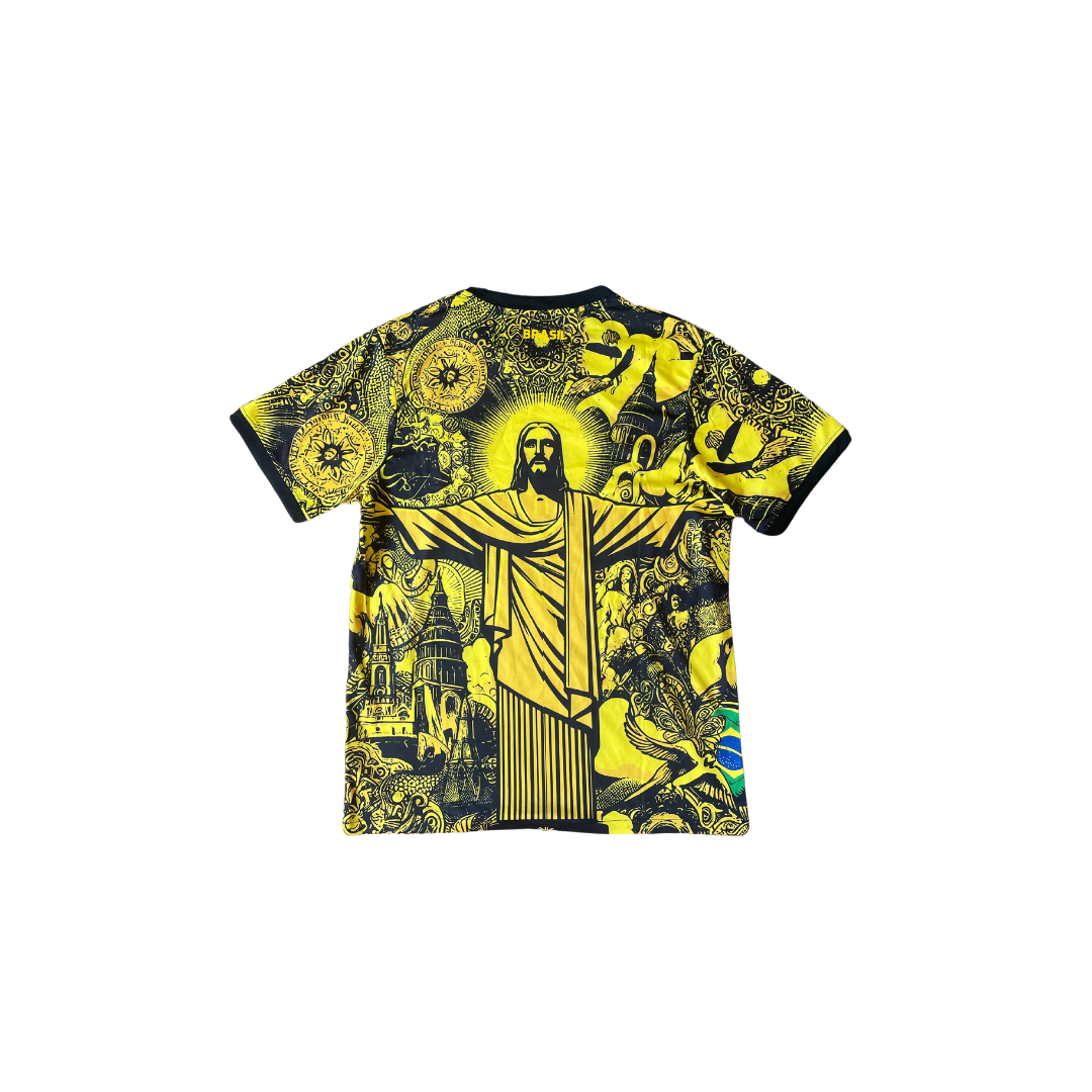 Brazil Jesus yellow dres